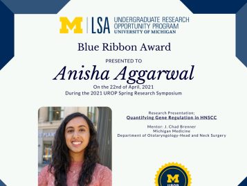 2021 UROP Spring Symposium Blue Ribbon IG 1 